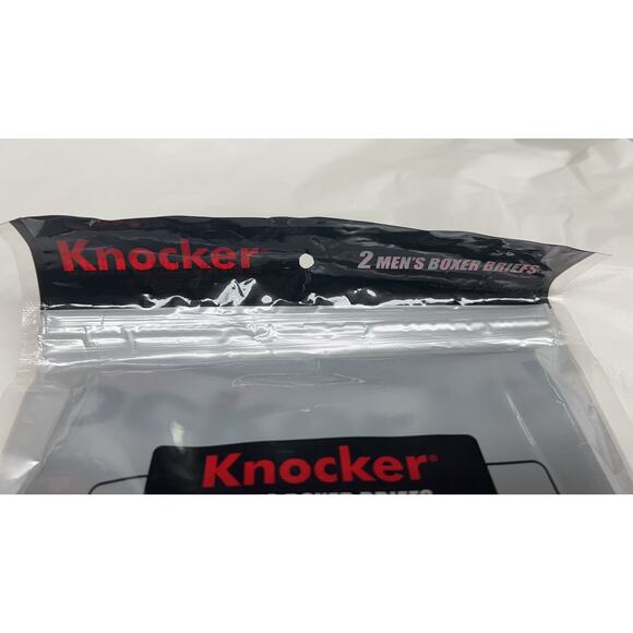 Knocker MEN'S BOXER BRIEFS 2 Pieces - Stretch Cotton Underwear Size Small NEW - Picture 3 of 3